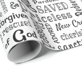 Christelijke woorden van bevestiging cadeaupapier (Rol Hoek)