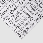 Christelijke woorden van bevestiging tissuepapier (Detail)