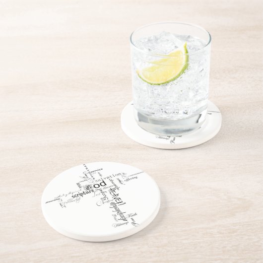 Christelijke woorden zandsteen onderzetter (Zijkant)