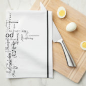 Christelijke woordhanddoek theedoek (Quarter Fold)