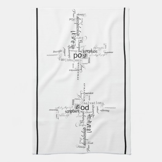 Christelijke woordhanddoek theedoek (Verticaal)