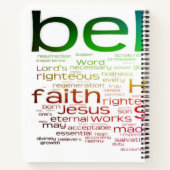 Christelijke woordwolk notitieboek (Achterkant)