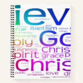 Christelijke woordwolk notitieboek (Voorkant)