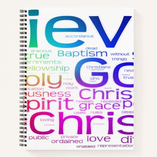 Christelijke woordwolk notitieboek (Voorkant)