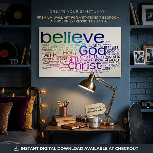 Christelijke woordwolk perfect poster