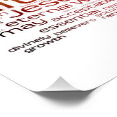 Christelijke woordwolk perfect poster (Hoek)