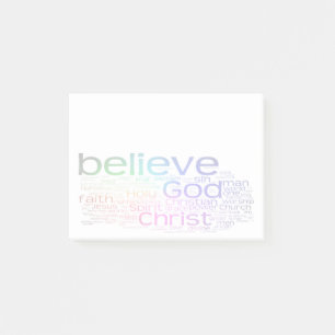 Christelijke woordwolk post-it® notes