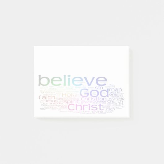 Christelijke woordwolk post-it® notes (Voorkant)