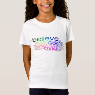 Christelijke woordwolk t-shirt