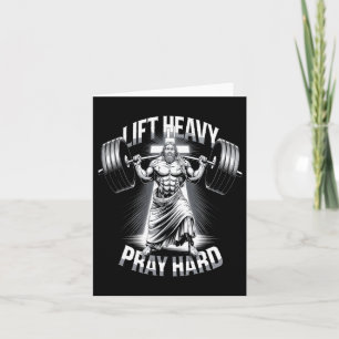 Christelijke Workout Lift Heavy Pray Hard Gym Body Kaart