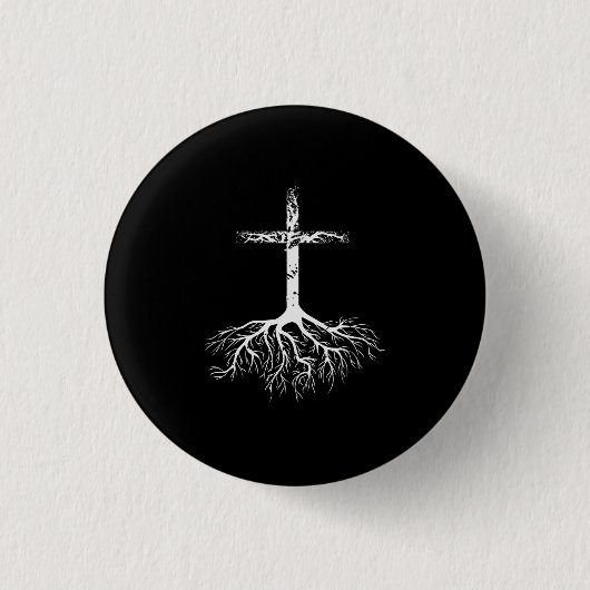 Christelijke Wortel je geloof in Jezus Christus Ro Ronde Button 3,2 Cm (Voorkant)