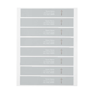 Christelijke Wraparound-labels met koperen kruissc