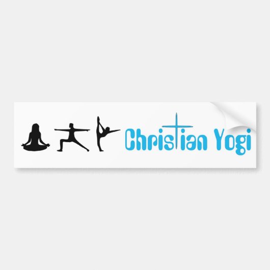 Christelijke Yogi Yoga Bumpersticker (Voorkant)