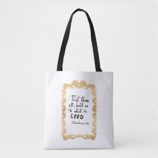 Christelijke zak met een bijbel vers tote bag