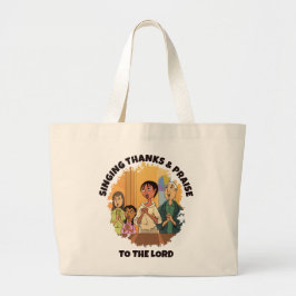 Christelijke ZANG BEDANKT EN LOF Kerkkoor Grote Tote Bag