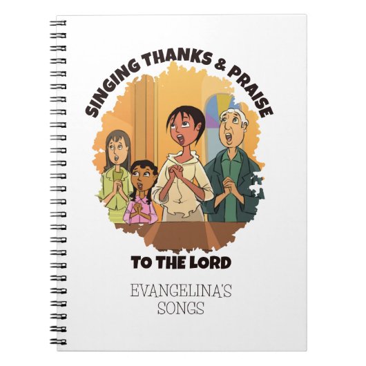 Christelijke ZANG BEDANKT EN LOF Kerkkoor Notitieboek (Voorkant)