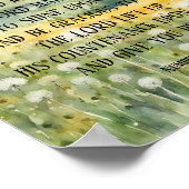 Christelijke Zegen Schrift Waterverf Natuur Poster (Hoek)