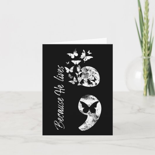 Christelijke zelfmoordpreventie bewustzijn Semicol Kaart (Voorkant)