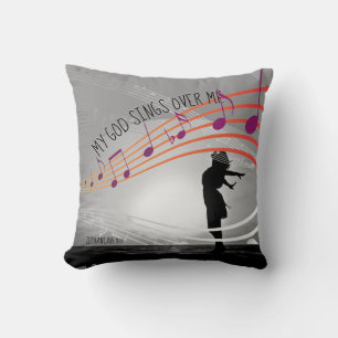 Christelijke Zeph 3:17 MIJN GOD ZINGEN OVER ME Gri Kussen