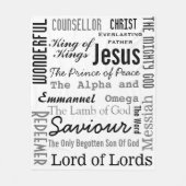 Christelijke zeventien namen van Jezus Fleece Deken (Voorkant)