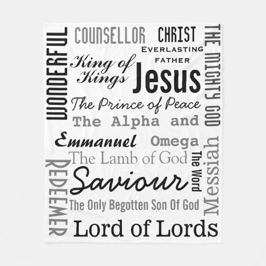 Christelijke zeventien namen van Jezus Fleece Deken (Voorkant)