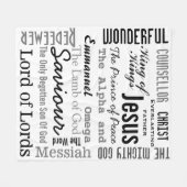 Christelijke zeventien namen van Jezus Fleece Deken (Voorkant (Horizontaal))