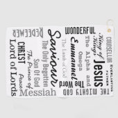 Christelijke zeventien namen van Jezus Golfhanddoek (Horizontaal)