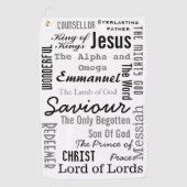 Christelijke zeventien namen van Jezus Golfhanddoek (Voorkant)