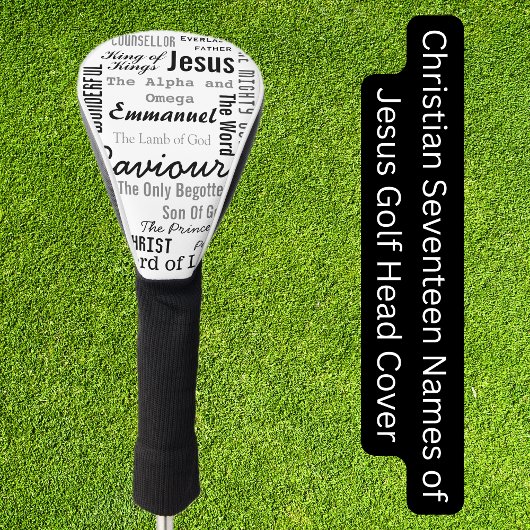 Christelijke zeventien namen van Jezus Golfheadcover