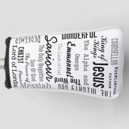 Christelijke zeventien namen van Jezus Golfheadcover