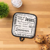 Christelijke zeventien namen van Jezus Pannenlap (Top down)