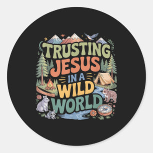 Christelijke zomer True North Trusting Jesus Camp  Ronde Sticker