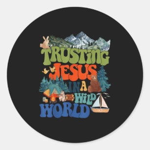 Christelijke zomer True North VBS 2025 Vertrouwen  Ronde Sticker