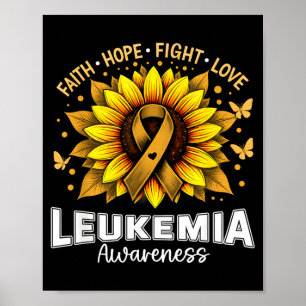 Christelijke Zonnebloem Leukemiebewustzijn Poster