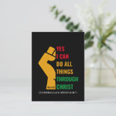 Christelijke zwarte geschiedenis maand Ja ik kan B Briefkaart (Staand voorkant)