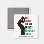 Christelijke ZWARTE GESCHIEDENIS Magneet (Voorkant / Achterkant)