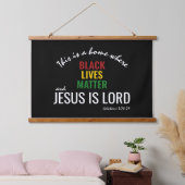 Christelijke ZWARTE LEVENS KWESTIE Hangen Tapestry Hangend Wandkleed (Slaapkamer)