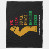 Christelijke ZWARTE MAAND Ja Fleece Deken (Voorkant)