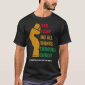 Christelijke ZWARTE MAAND Ja T-shirt (Voorkant)
