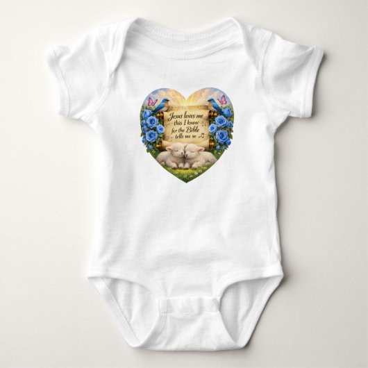 Christen Baby Jongen Jersey Babyoverall Jezus Houd Romper (Voorkant)