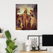 Christen Baptisme door Leonardo Da Vinci Poster (Thuiskantoor)