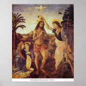 Christen Baptisme door Leonardo Da Vinci Poster (Voorkant)