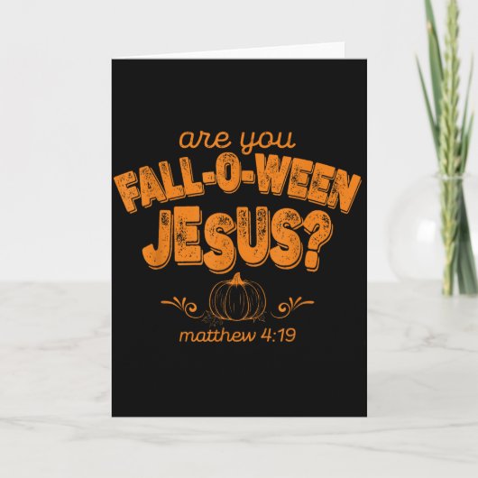Christen Ben Jij Fall-o-ween Jezus Pompoen Vers Kaart (Voorkant)