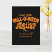 Christen Ben Jij Fall-o-ween Jezus Pompoen Vers Kaart (Gele Bloem)