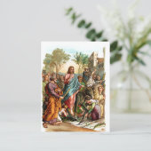 Christen binnengaan in briefkaart (Staand voorkant)