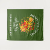 Christen GEVEN ALTJD DANK Feestdag Kerk Wandkleed (Voorkant (horizontaal))