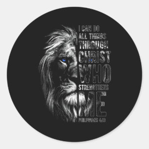Christen ik kan alle dingen doen door Christus Lee Ronde Sticker