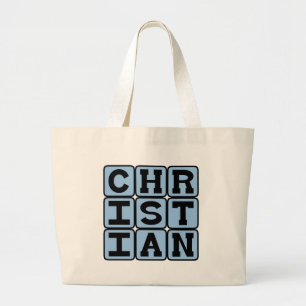 Christen, lid van de godsdienst grote tote bag