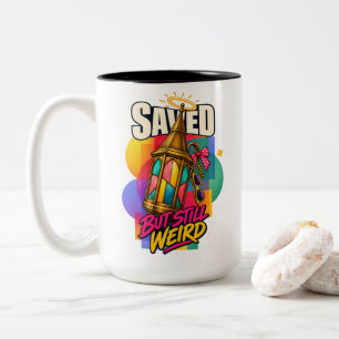 Christen Zijn Gered Maar Nog Steeds Rare Geloof Hu Tweekleurige Koffiemok