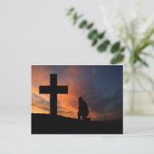 Christendom Geloof Kruis Jezus Vrede Liefde Destin Briefkaart (Staand voorkant)